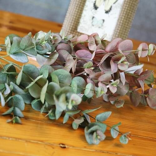 90cm Artificial Plant Eucalyptus Leaves Plastic Green Plants Fake Leaves DIY Home Wedding Holiday Forest Style Decorations