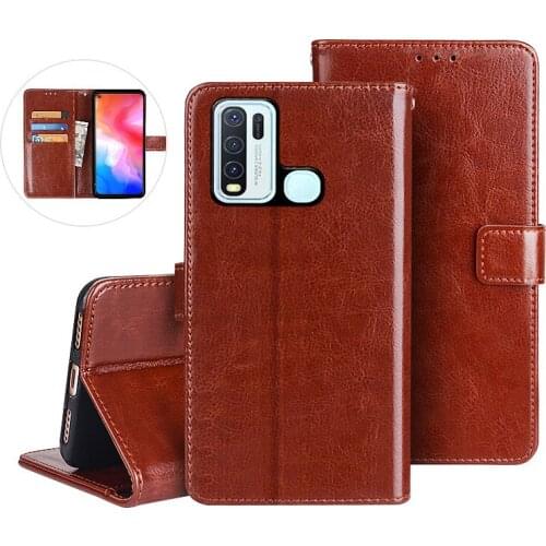 For Vivo Y30 6.47 inch Leather Case On For Coque Vivo Y30 Premium Magnetic Flip Wallet Cover Phone Cases Fundas