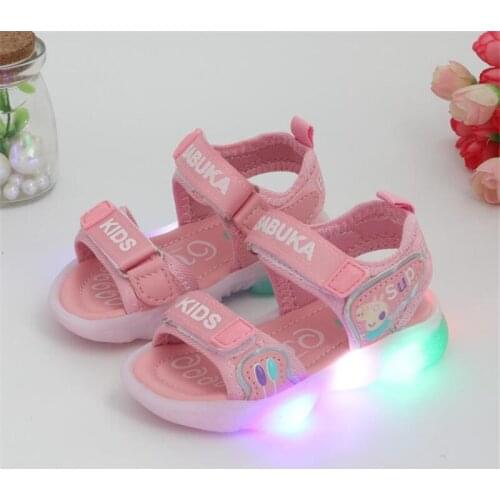 2021 summer Disney childrens shoes new baby boy sandal shoes kids beach shoes flash girls sandals
