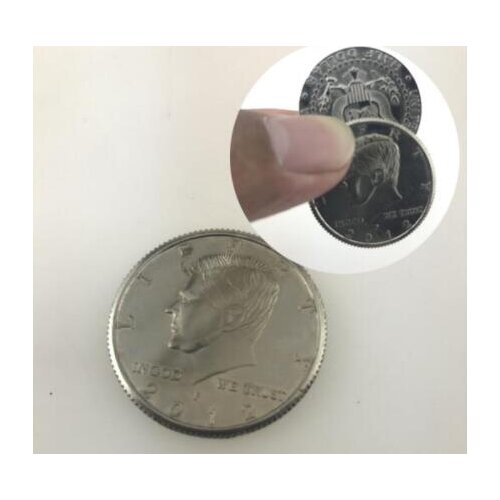Magnetic Flipper Coin Butterfly Coin(USD half Dollar Copy) Magic Tricks Magic Accessories Magicians Props Gimmick