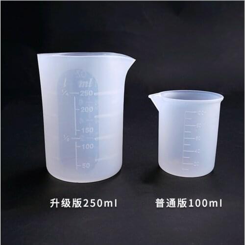 Crystal Epoxy Silicone Measuring Cup DIY Handmade Tool With Scale 100ml 250ML Milliliter Measuring Cup