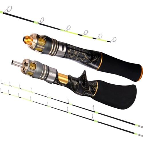 RIVERSIDE 67CM Mini Ice Fishing Rod Portable Solid Glass Fiber Flat Slightly River Shrimp Carp Fishing Pole Winter Rod Pesca