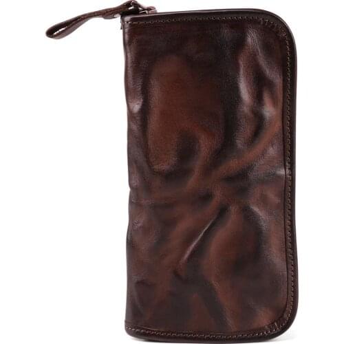 Men Wallet Genuine Leather Wallet Luxury Long Clutch Bags Purse Business Handy Bag Carteira Masculina Unique Special Wallet Gift