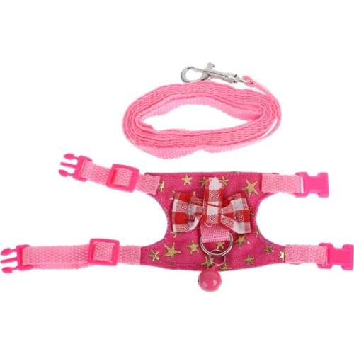 Hamster Rabbit Harness Leash Set For Ferret Small Pet Chest Strap