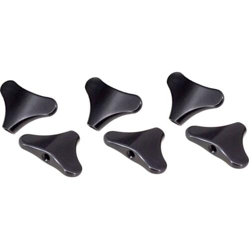 Pack of 6 Zinc Alloy Electric Bass Tuning Peg Buttons Handle Caps Replacements