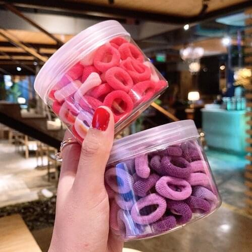 Candy Color Hair Tie Set Black Hair Tie Children Towel Ring Baby Toddler Hair Tie Boxed