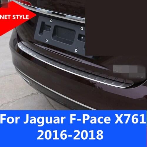 For Jaguar F-Pace F pace fpace X761 2016-2018 stainless steel Exterior Interior Rear Trunk Bumper Scuff Plate Door Sill