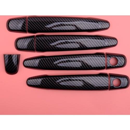 Exterior Door Handle Covers Trims ABS Carbon Fiber Texture fit for Toyota Tacoma Pickup 2005 2006 2007-2011 2012 2013 2014 2015