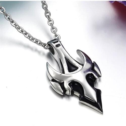 New Trendy Punk Casual Stainless Steel Retro Steel Color Male Pendant Necklace Arrow Shape Men Fashion Necklaces Jewelry Gift