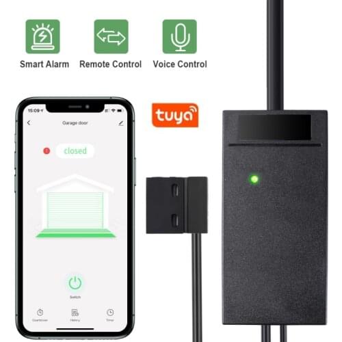 New Tuya Smart Life Anti-theft Garage Door Sensor Opener Controller Wifi Switch Support Amazon Alexa Google Home Smart Home App