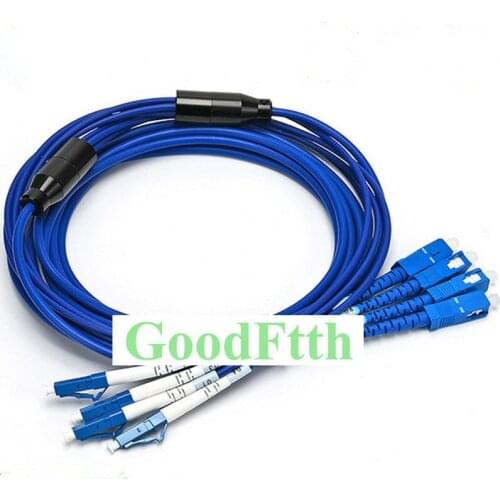 Fiber Armoured armored Patch Cord Cable SC-LC UPC LC/UPC-SC/UPC SM 4 Cores 100-500m