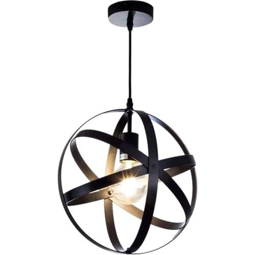 Industrial Spherical Ceiling Light Round Pendant Lighting for Kitchen Living Room Bedroom Lounge Hallway
