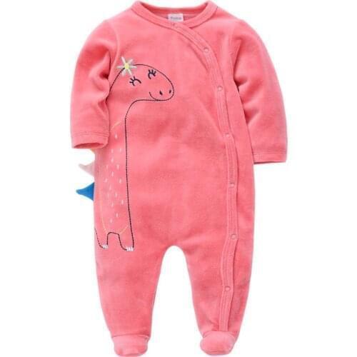0-12M Roupas bebe de Newborn Baby Girls Rompers Infant Onesies Velvet Warm Jumpsuit Baby Boys Overalls Toddler Girls Clothing