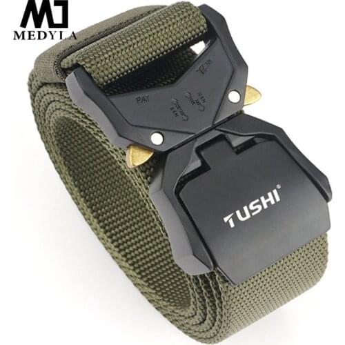 Men Belt Nylon Army Tactical Metal Pluggable Buckle Military Combat Belts Knock Off Emergency Survival Waist Tactical Gear