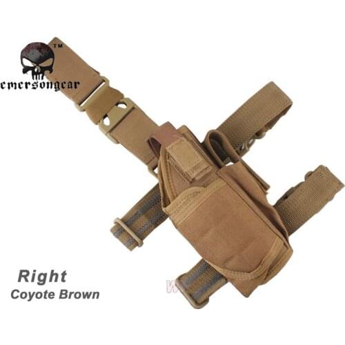 EmersonGear Tornado Universal Tactical Thigh Holster Combat Military Holder For Pistol EM6208 Coyote Brown