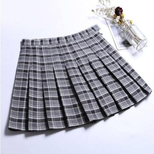 Women Cute Sweet Girls Dance Skirt Women Skirt Harajuku High Waist Chic Stitching Skirts Summer Casual Pleated Skirt