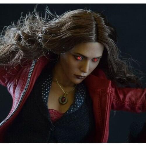 1/6 Olson Witch Head Sculpt BY-ART BY-T5 The Eyes Glow with Voice Control For 12" Figure Female Body