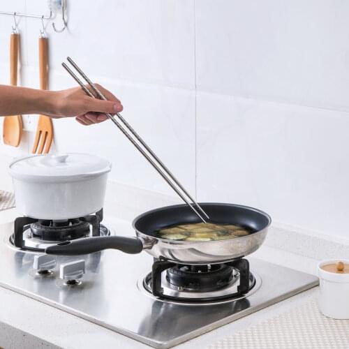 1Pair Stainless Steel Hot Pot Long Chopsticks for Frying Food Cooking Chopsticks Healthy Chop Sticks Reusable Kitchen Tool