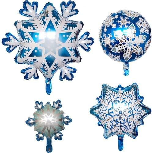 1pcs Big Merry Christmas snowflake foil balloons Princess ballon Birthday Supply Christmas party decorations kids toys supplies