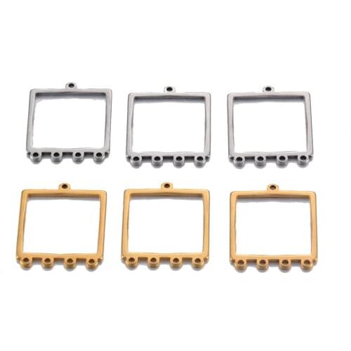 10PCS Stainless Steel Pendant Earrings Pendant Gold DIY Jewelry Wholesale Floating Pendant