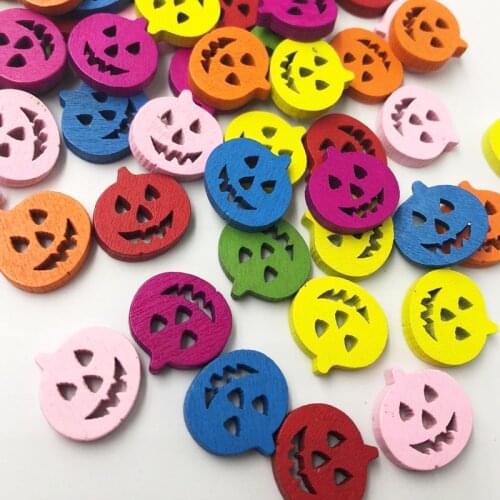 Halloween Wooden buttons Mixed Pumpkin 2 Hole Sewing Craft Button for DIY Clothing Accessories Scrapbooking WB192