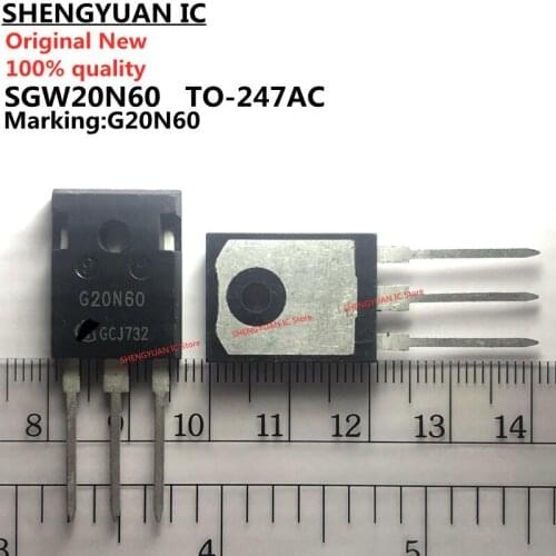 5 pcs/lot SGW20N60 G20N60 TO-247 20N60 600V 40A Fast IGBT in NPT-technology 75% lower Eoff compared to previous generation new
