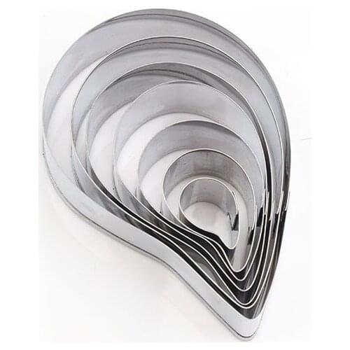 7pcs/lot Rose Flowers Shaped Fondant Stainless Steel Mold Chocolate Baking Mold Cake Decorating Kitchen Pastry Tool LB 459