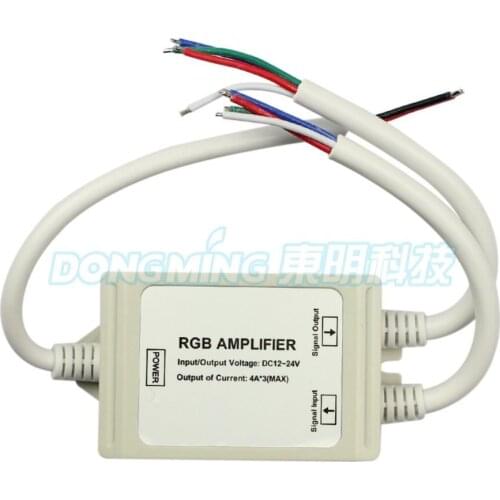 Free shipping 5set/lot 12v Max4*3A waterproof RGB Amplifier, led strip amplifier For RGB led strip light