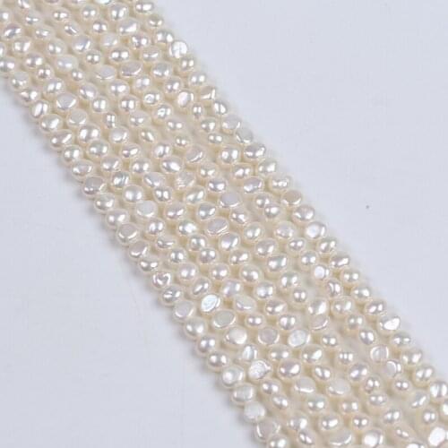 4-4.5mm Good Quality Nice Surface Natural Baroque Pearl Chain For DIY Jewelry Making