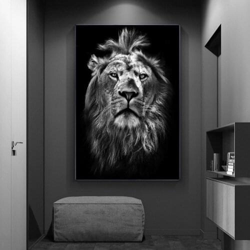 Black White Lion Diamond Embroidery Cross Stitch 5D DIY Full Square Round Drill Animal Diamond Painting Mosaic Art Home Decor