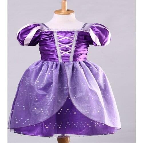 Kids Girls Princess Costume Fairytale Aurora Rapunzel Lace Party Birthday Dress Kids Dresses For Girls 2019 Baby Girl Clothes
