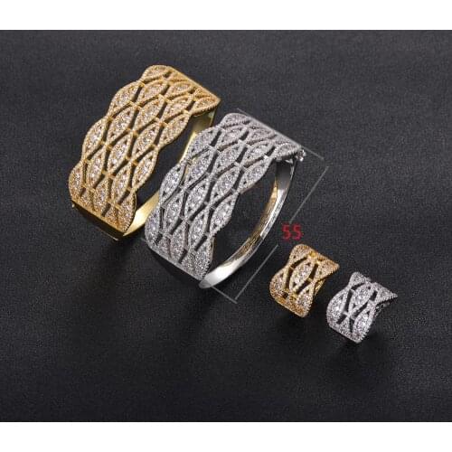 European and American models best selling bracelets ladies elegant temperament plated 18k bracelets full diamond bracelets wide