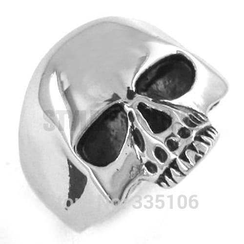 Classic Skull Biker Ring Stainless Steel Jewelry Punk Silver Black Gold Motor Biker Skull Ring Mens Boys Ring Wholesale SWR0036A