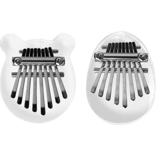 8 Keys Kalimba Crystal Transparent Kalimba Musical Instrument Acrylic Thumb Piano African Sanza Mbira