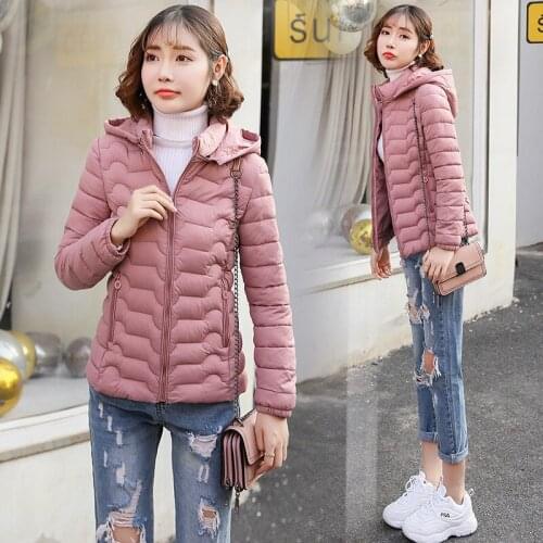 Jacket Women 2019 Coat Solid Color Brief Hooded Comfortable Classic Velvet cotton-padded Winter Clothes Women Vestidos YL2808