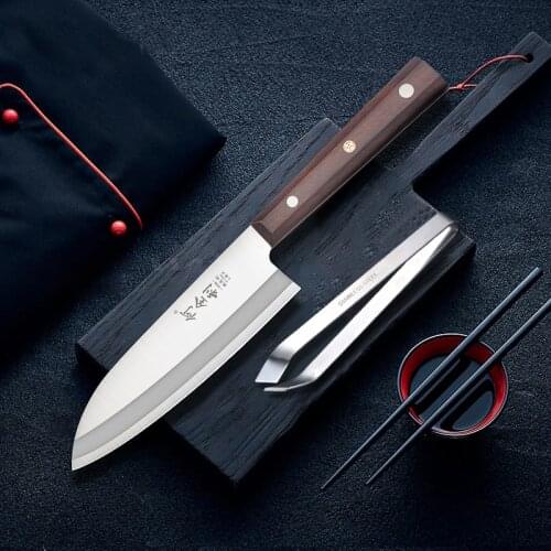 LDZ German Stainless Steel Sashimi Sashayed Salmon Sushi Knife Fillet Knives Kitchen Fish Slicing Cooking Knife free shipping