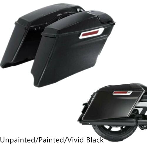 Motorcycle 4" Extended Saddlebags For Harley Touring CVO Road King Electra Street Glide Ultra Classic 2014-2020 2019 2018