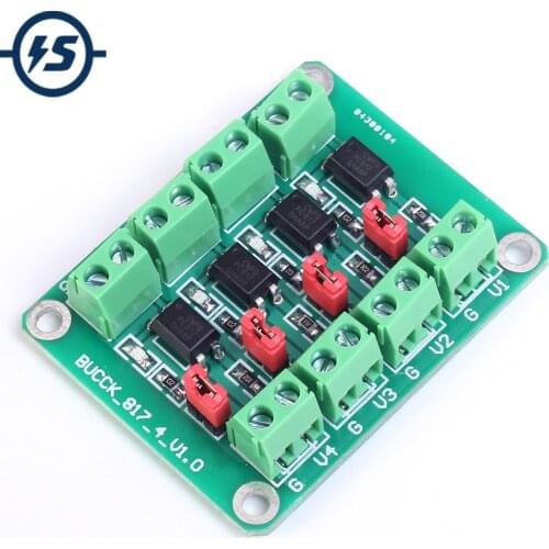 PC817 4 Channel Optocoupler Isolation Board Voltage Converter Adapter Module 3.6-30V Driver Photoelectric Isolated Module 817