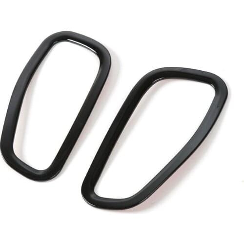 BBQ@FUKA New Car Styling Accessories 2PCS Black Car Front Side Fender Light Lamp Cover Trim ABS For Jeep Renegade 2015 2016