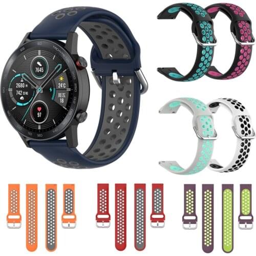 Watchband For Huawei Honor Magic Watch 2 GT GT2 GT2e 46mm Wrist Strap Replacement Silicone Bracelet For Xiaomi Haylou Solar LS05