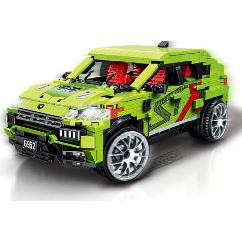 1:16 hsanhe 6952 classic racing green Urus ST-X sports car adult moc assembled model building blocks toys for children gifts
