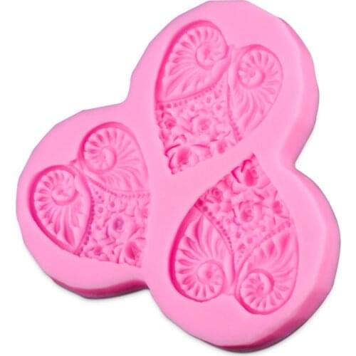 Silicone Loving Heart Mold Mould Sugar Craft Fondant Cake Decorating Tools Embossed Mold Cake Decorating Mould Baking Tool D172
