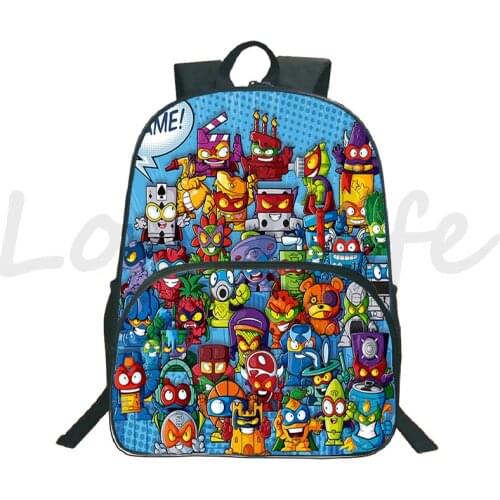Super Zings Backpack School Bags For Children Boys Girls Bookbag Beautiful Knapsack Colourful Pattern Rucksack teens Mochila