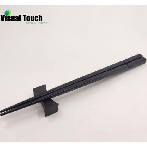 Visual Touch 1 Pair Cherry Flower Alloy Black Chopsticks Non-Stick Japanese Home Party Sushi Chopsticks