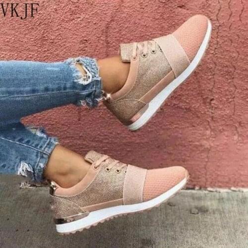 2021 New Women Lace Up Casual Sports Shoes Fashion Splicing Flat Heel Mountaineering Comfortable and Breathable Hot Sell