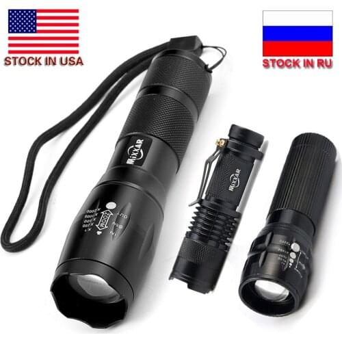 ZK20 LED Flashlight EDC Q250 Portable T6/Mini Q5 LED Torch Zoomable LED Flashlight Aluminum Torch Light Outdoor Camping TL360