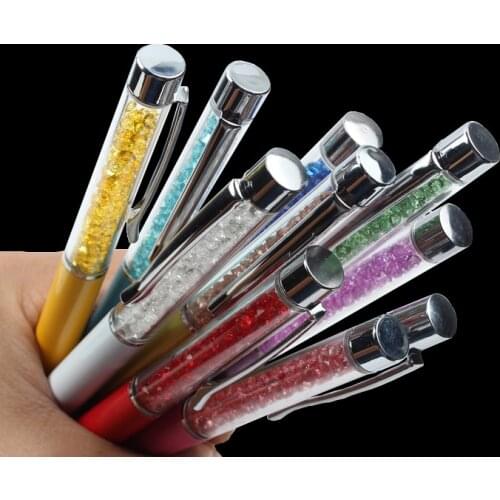 10PCS/LOT GENKKY Crystal Pen Diamond Ballpoint Pens Stationery Ballpen Caneta Novelty Gift Zakka Office Material School Supplies