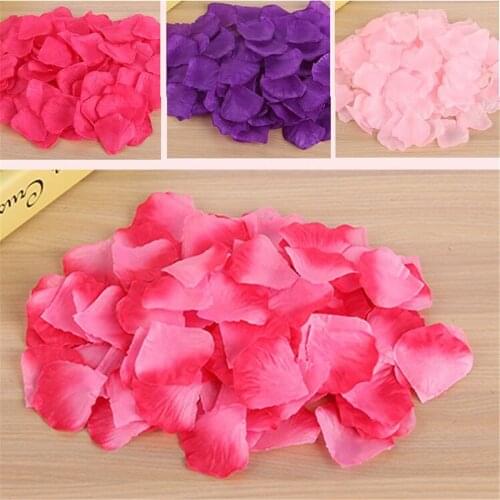100Pcs Wedding Party Accessories Artificial Silk Rose Flower Petals Romantic Party Marriage Decoration For Valentine supplies