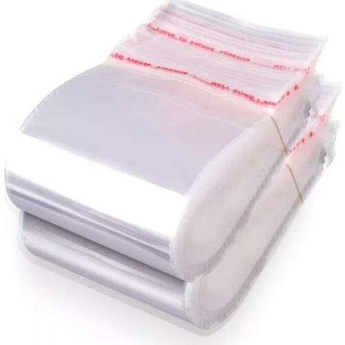 100 Pieces Of Plastic Transparent OPP Self-Adhesive Sealed Bags Resealable Plastic Bags Snacks Candy Biscuits Gift Packaging Bag