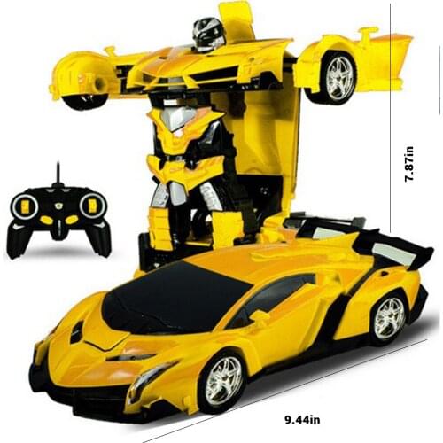 2 In 1 Remote Control Car Driving Deformation Car Drive Transformation Robot Model Remote Control Car Childrens Toy Gift